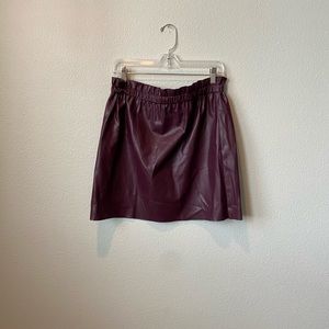 Plum pleather skirt from loft